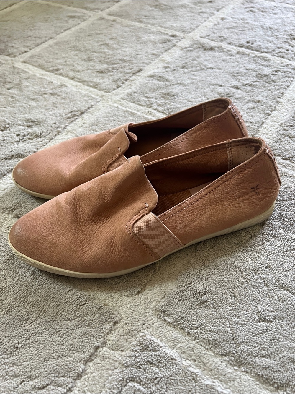 Frye Women's Slip-On Leather Loafers in Dusty Pink
